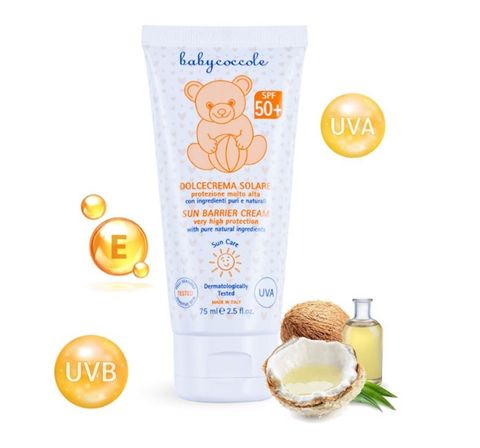 Kem chống nắng SPF50+ Babycoccole 0M+ - 75ml