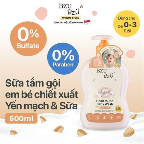 Sữa tắm gội Bzu Bzu toàn thân dành cho bé