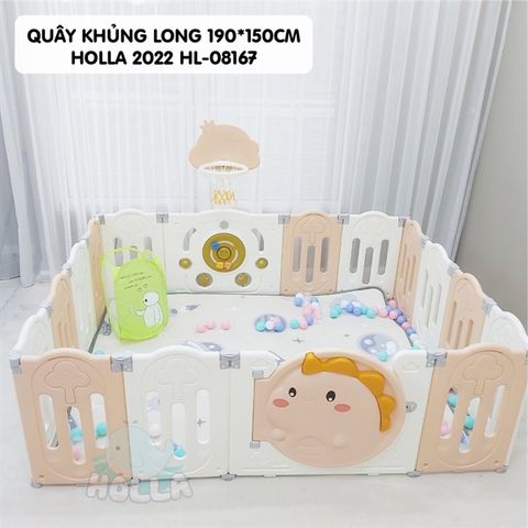 Quây trơn Holla khủng long hồng 1m9*1m9