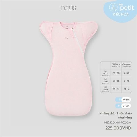 Nhộng chũn khóa chéo màu hồng Nous NB2S25-AB1-F02-SM-S