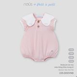 Bodysuit cộc tay màu hồng thêu trang trí Nous NE2S25-TB2-F02-PM-0M