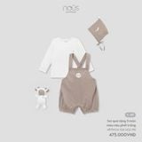 Set quà tặng 3 món màu nâu phối trắng Nous NP3W24-GS1-U02-PN-1Y