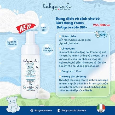 Dung dịch vệ sinh 3 in 1 Babycoccole