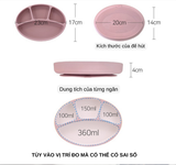 Khay ăn dặm đế hít silicone cao cấp Hàn Quốc Modui