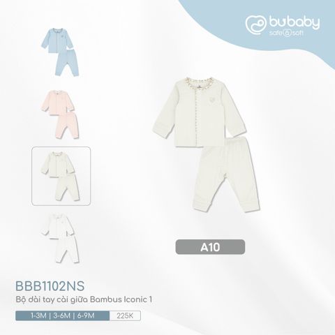 Bộ dài tay cài giữa Bambus Iconic 1 Bubaby