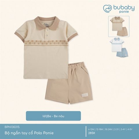 Bộ ngắn tay cổ Polo Ponie Bubaby BPN130315.03YI61