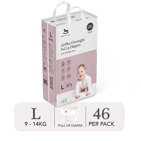 Bỉm tã quần Applecrumby Airplus Overnight Mega