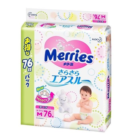 Bỉm Merries dán Jumbo size M - Họa tiết - SIZE M