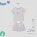 Bộ cộc tay cài vai màu ghi đậm Nous NL3S25-SC2-M04-PA-6M