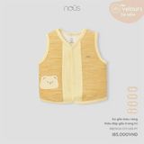 Áo gile màu vàng thêu đáp gấu trang trí Nous NB2W24-OT1-U01-PY-12M