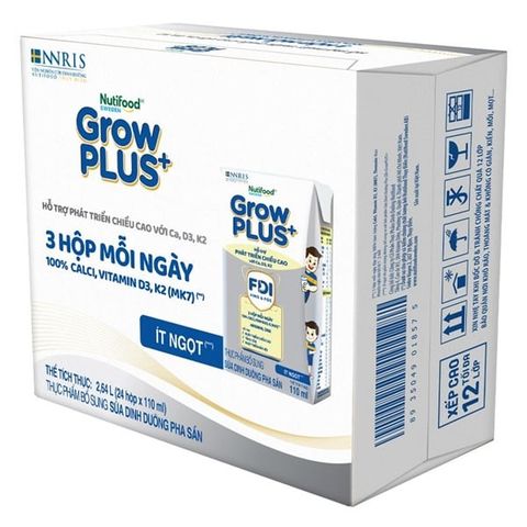 Sữa tươi Nutifood pha sẵn GrowPLUS+ bạc