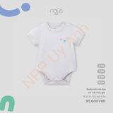 Bodysuit cộc tay cài vai màu ghi Nous NL2S25-TB2-M03-PA-0M