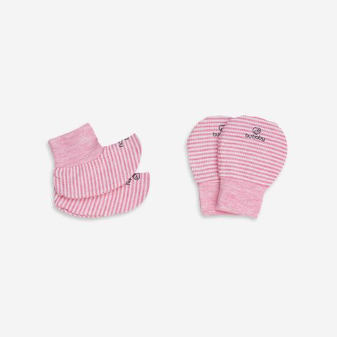 Bao tay bao chân Siro Bubaby - Kẻ blue nhạt C45 - Freesize