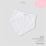 Yếm tam giác màu trắng in hoạ tiết thỏ