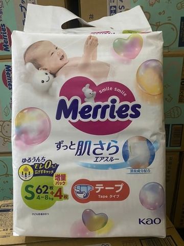 Bỉm tã dán Merries cộng miếng New