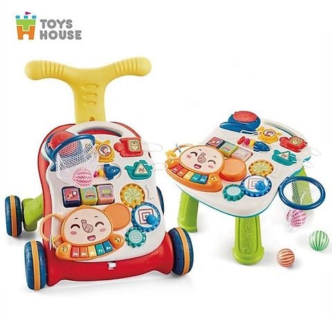 Xe tập đi kiêm bàn nhạc tập đứng đa năng Toyshouse