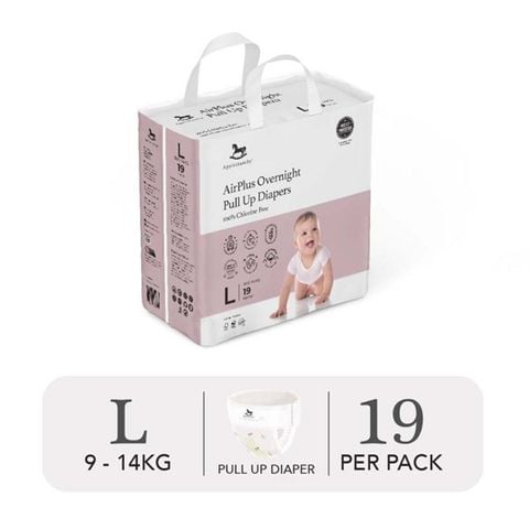 Bỉm tã quần Applecrumby Airplus Overnight Mini