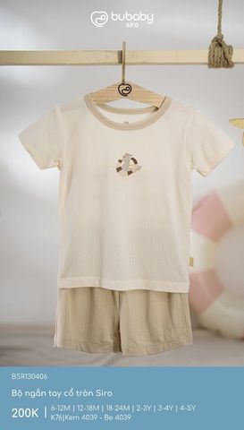 Bộ ngắn tay cổ tròn Siro Bubaby BSR130406.03YK70