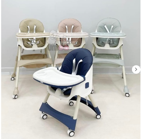 Ghế ăn dặm Umoo có bánh gấp gọn