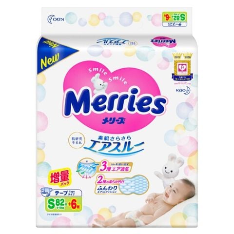 Bỉm dán cộng miếng Merries S