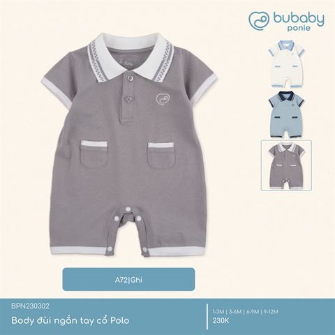 Body đùi ngắn tay cổ Polo Bubaby BPN230302.06MA12