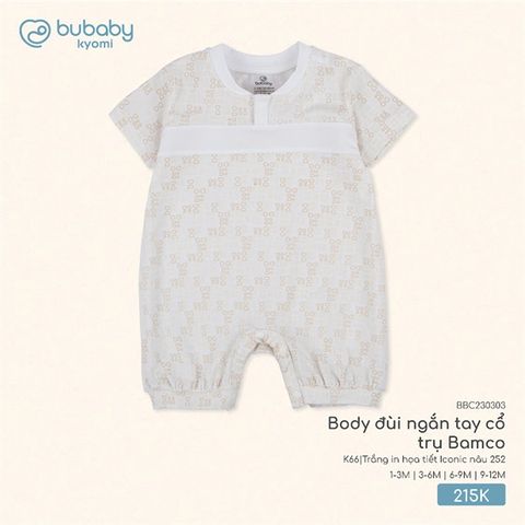 Body đùi ngắn tay cổ trụ Bamco Bubaby BBC230303.06MK66