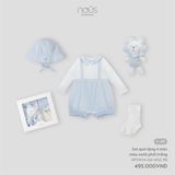 Set quà tặng 4 món màu xanh phối trắng Nous NP3W24-GS1-M02-PB-1Y