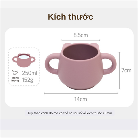 Cốc hình gấu silicone cao cấp Hàn Quốc Modui