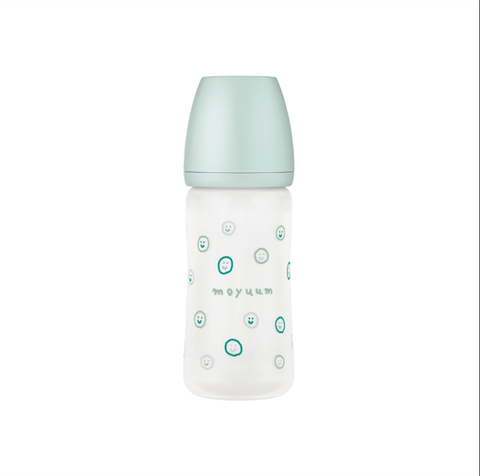 Bình sữa thủy tinh tráng silicone Moyuum