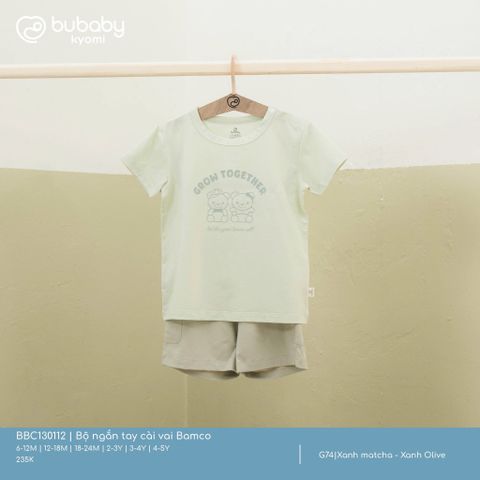 Bộ ngắn tay cài vai Bamco Bubaby BBC130112.03YB34