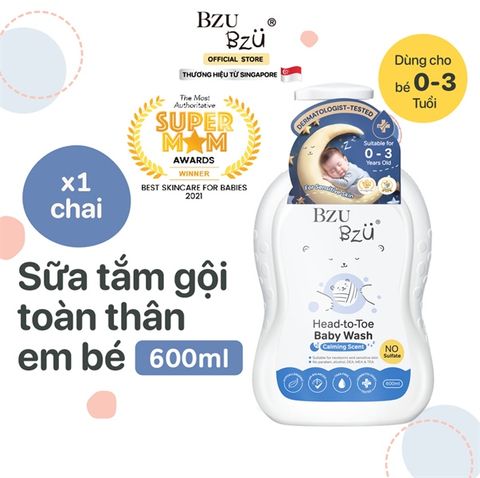 Sữa tắm gội Bzu Bzu toàn thân dành cho bé