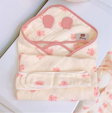 Khăn ủ Bunny có mũ