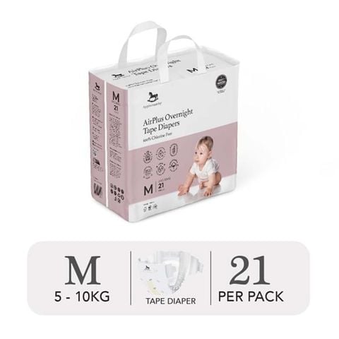 Bỉm tã dán Applecrumby Airplus Overnight Mini