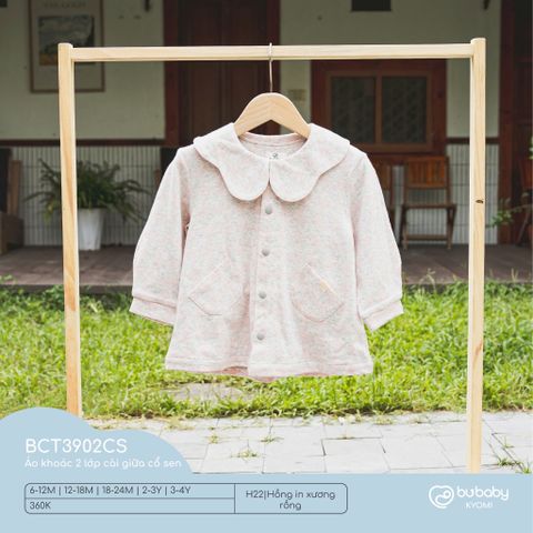 Áo khoác 2 lớp cài giữa cổ sen Bubaby BCT3902CS.18MH21