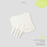 Set 5 khăn sữa bamboo màu trắng Nous