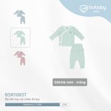 Bộ dài tay cài chéo Stripy Bubaby