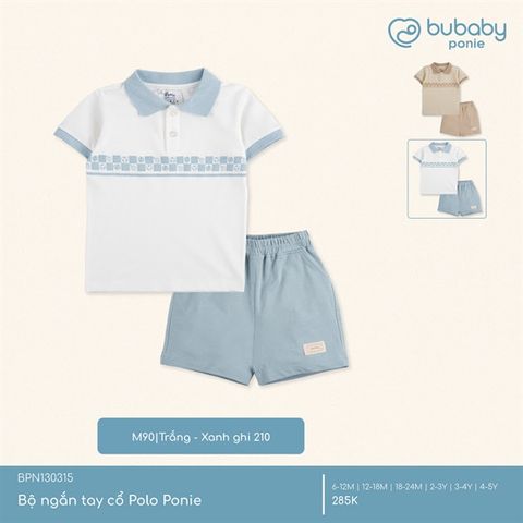 Bộ ngắn tay cổ Polo Ponie Bubaby BPN130315.03YI61