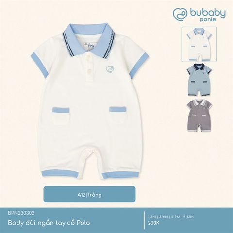 Body đùi ngắn tay cổ Polo Bubaby BPN230302.06MA12