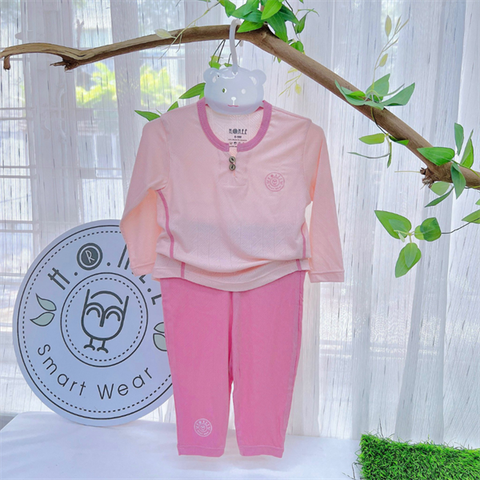 Bộ cổ trụ dài tay Modal Air Hồng Ruby 6-9M MỚI - Hồng Ruby - 6-9M