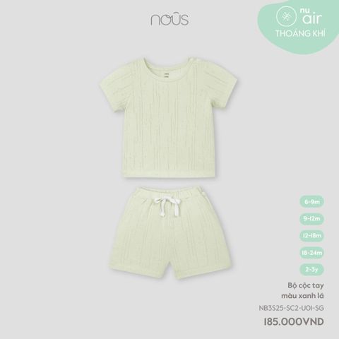 Bộ cộc tay màu xanh lá Nous NB3S25-SC2-U01-SG-6M