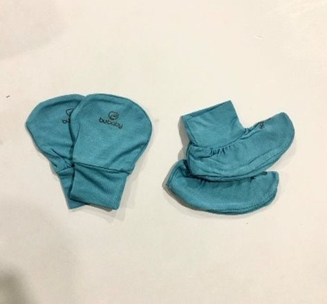 Promo Bao tay bao chân Bambus Bubaby - Ghi A72 - Freesize