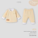 Bộ dài cài thẳng màu vàng nhạt hình in trang trí Nous NB1W24-SC3-F05-PY-NB
