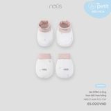 Set bao tay, bao chân trắng họa tiết hoa hồng Nous NB1S25-AM1-F02-OW-NB