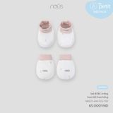 Set bao tay, bao chân trắng họa tiết hoa hồng Nous NB1S25-AM1-F02-OW-NB