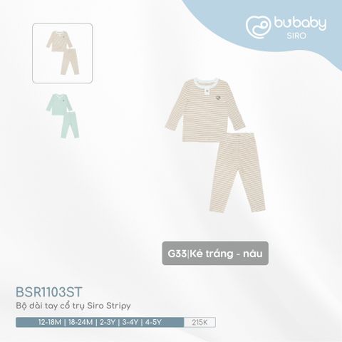Bộ dài tay cổ trụ Siro Stripy Bubaby