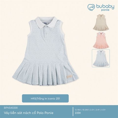 Váy liền sát nách cổ Polo Ponie Bubaby BPN540300.03YD28