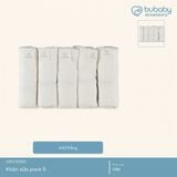 Khăn sữa pack 5 Bamboo Cotton Muslin Bubaby ABM100005.FREI44