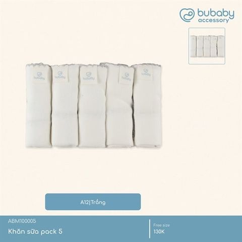 Khăn sữa pack 5 Bamboo Cotton Muslin Bubaby ABM100005.FREI44