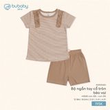 Bộ ngắn tay cổ tròn bèo vai Bubaby BSR130403.03YH18