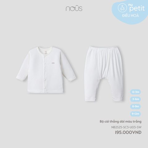 Bộ cài thẳng dài màu trắng Nous NB2S25-SC3-U03-SW-0M